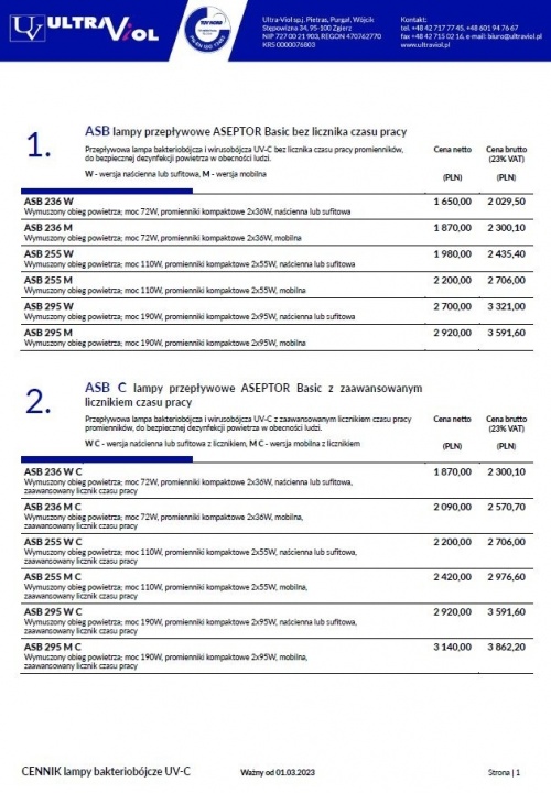 mini cennik aseptor 2023 front